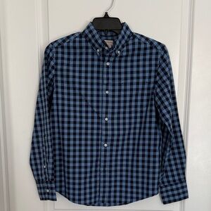Crewcuts Kids Blue Checkered Button Down Shirt